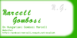 marcell gombosi business card